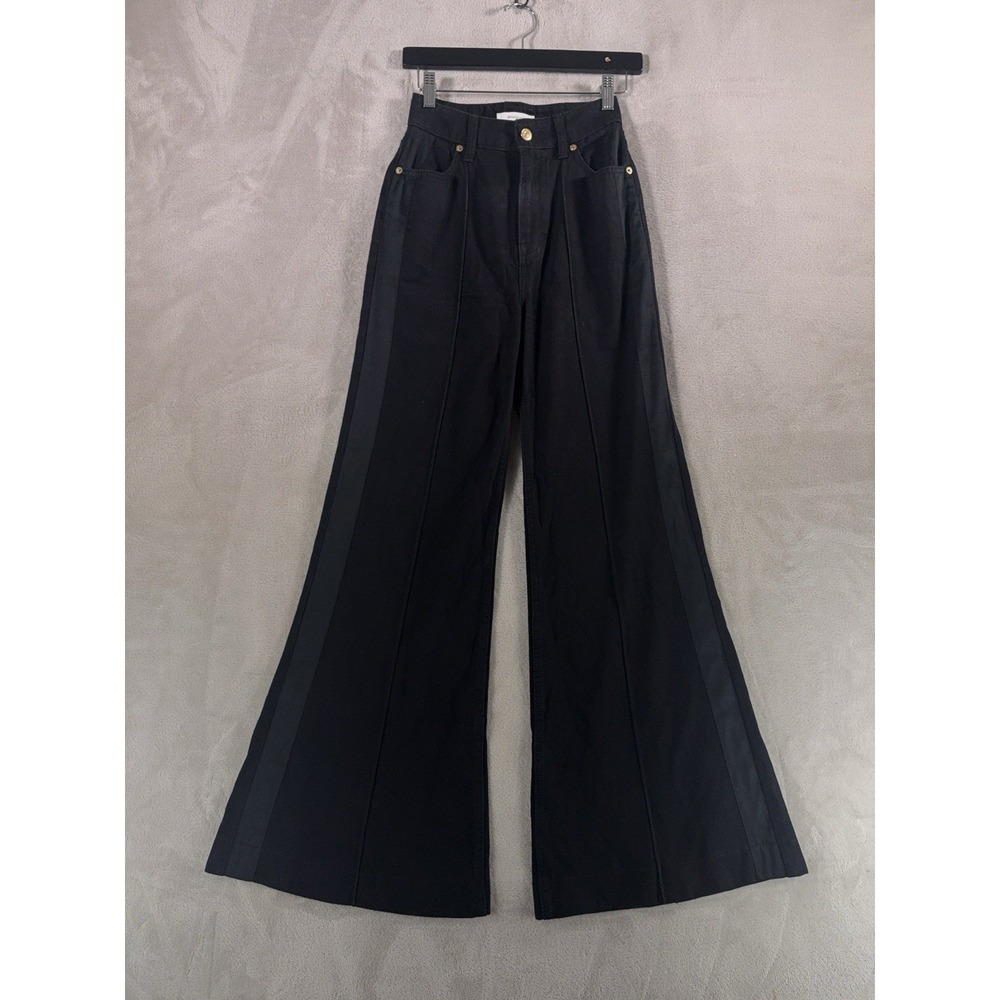 Zimmermann Sailor Wide Leg Jeans Womens 25x31 Black High Rise Full Length
